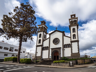 Fototapeta na wymiar Church of our lady of Candelaria in Moya, Grand Canary, Canary Islands, Spain