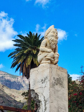 Fantasy statue in Santa Lucia de Tirajana village, Gran Canaria, Canary Islands, Spain