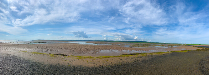 Causeway to the Holy Island of Lindisfarne, England