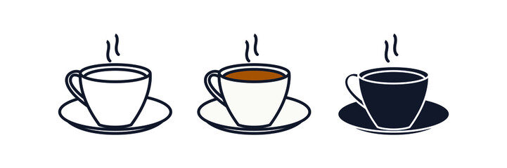 Cup of coffee icon symbol template for graphic and web design collection logo vector illustration