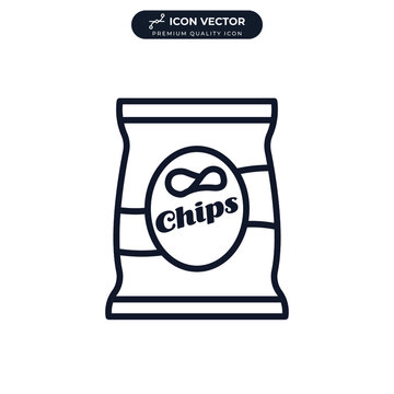 potato chip icon symbol template for graphic and web design collection logo vector illustration
