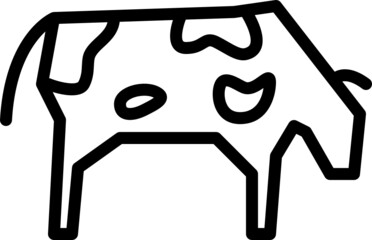 Cow outline icon