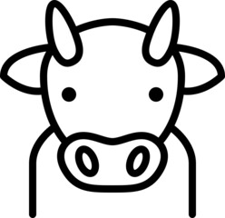 Cow outline icon
