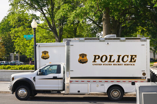 WASHINGTON, D.C., USA - JUNE 03, 2022: United States Secret Service. Police Vehicle Of The Uniformed Division In Washington, D.C., USA.