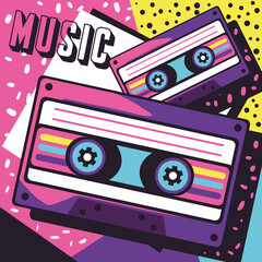 90s music cassette
