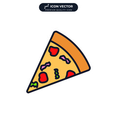 pizza icon symbol template for graphic and web design collection logo vector illustration