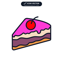 cake icon symbol template for graphic and web design collection logo vector illustration