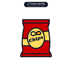potato chip icon symbol template for graphic and web design collection logo vector illustration