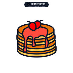 pancake icon symbol template for graphic and web design collection logo vector illustration