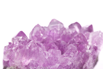 Amethyst Druse isolated on white background
