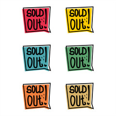 sets of sold out banner templates