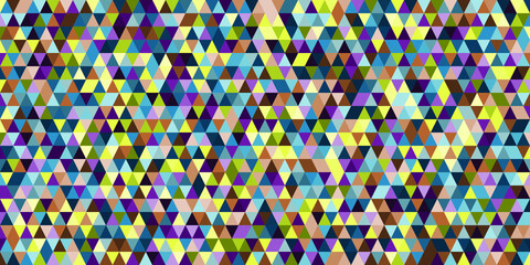 Naklejka premium Geometric grid background Modern colorful abstract multicolored triangle texture Seamless pattern