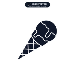 ice cream icon symbol template for graphic and web design collection logo vector illustration