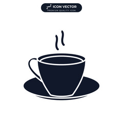 Cup of coffee icon symbol template for graphic and web design collection logo vector illustration