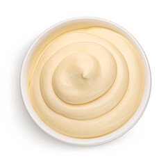 Mayonnaise sauce isolated on white background