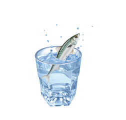 maquereau , poisson, évasion, eau, en verre, boire, isolé, liquide, clapoter, froid, blanc, abattre, frais, bleu, éclaboussure, verser, bouillonner, sain, clair, transparent, fraîcheur, humide, glace,