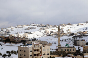 White Snow in Amman - Jordan (Shafa Badran)
buildings and mosque