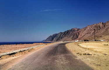 Morning at Dahab mountains Sinai Egypt 
