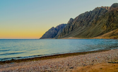 Dramatic view at Dahab mountains Sinai Egypt 