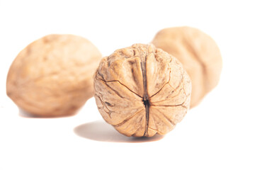 Walnuts isolated on a white background