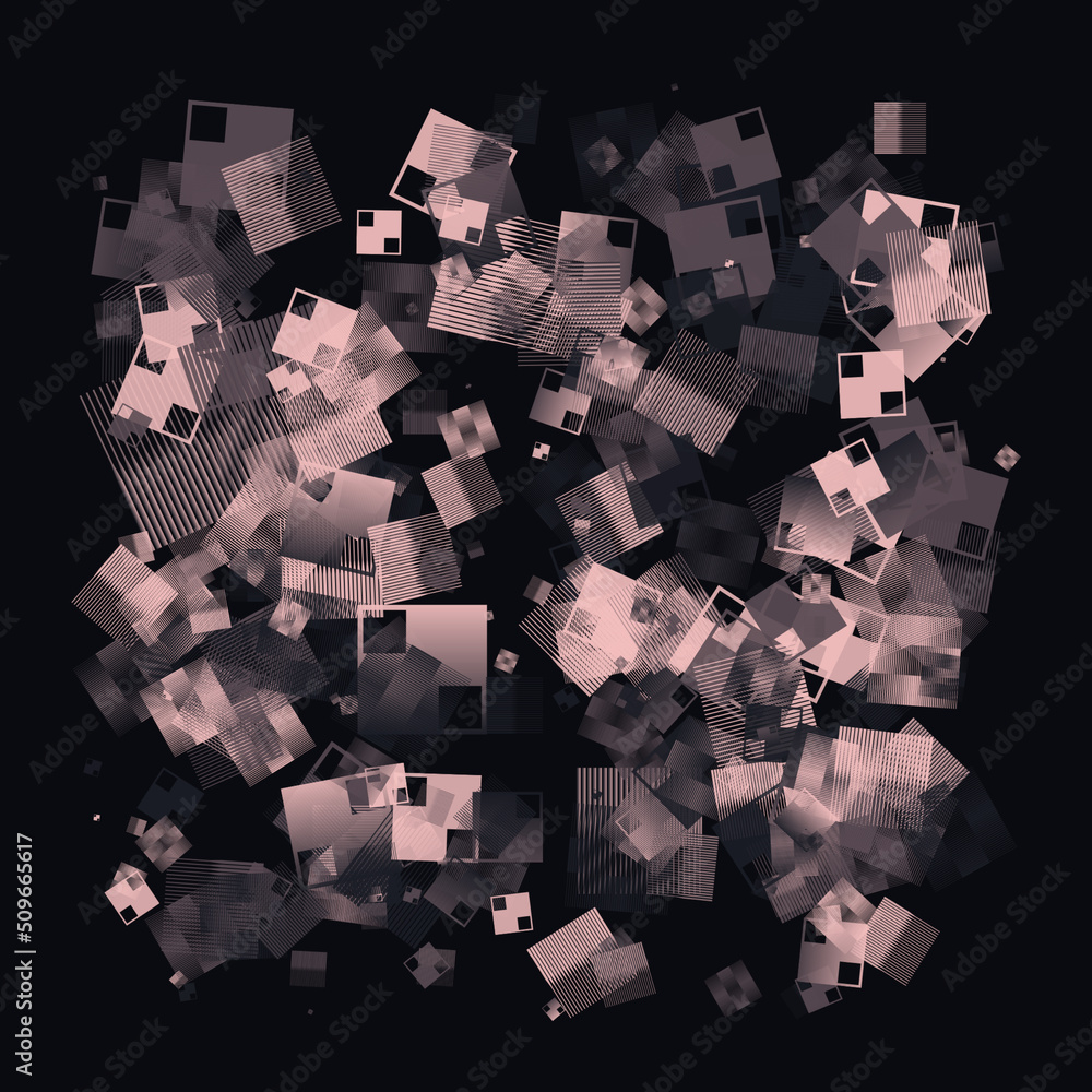 Poster brutalist art inspired vector pattern graphics made with bold abstract geometric shapes