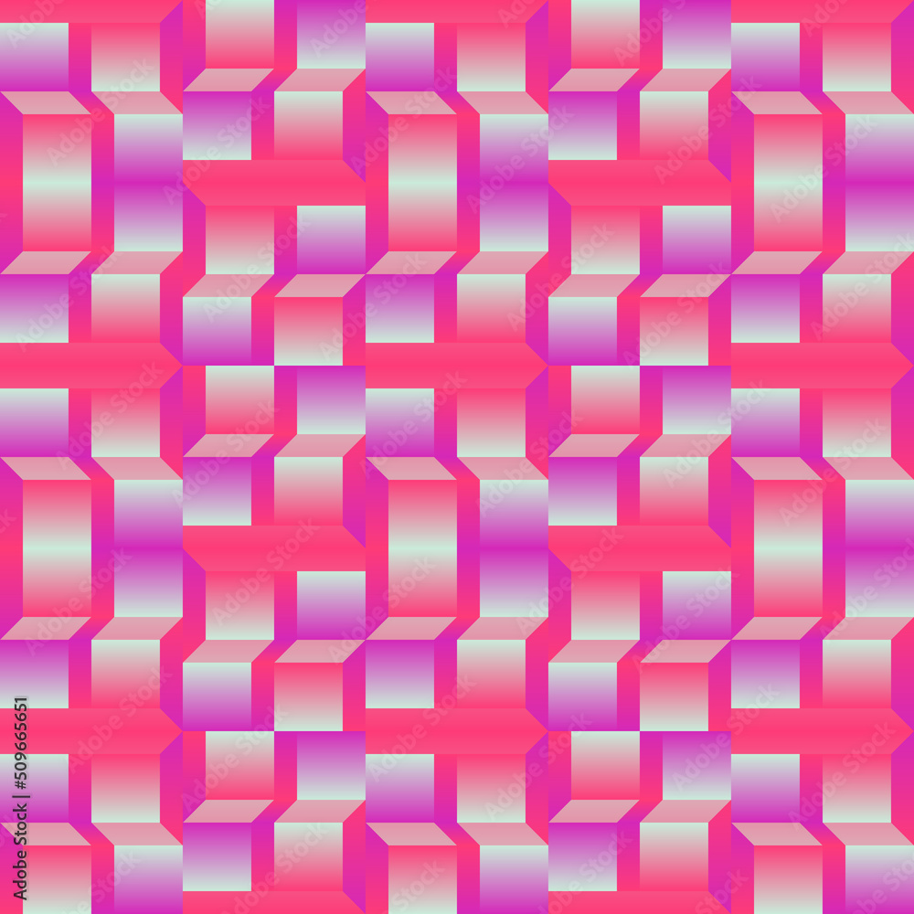 Poster bizarre gradient vector seamless pattern graphics with abstract geometric shapes and geometry forms