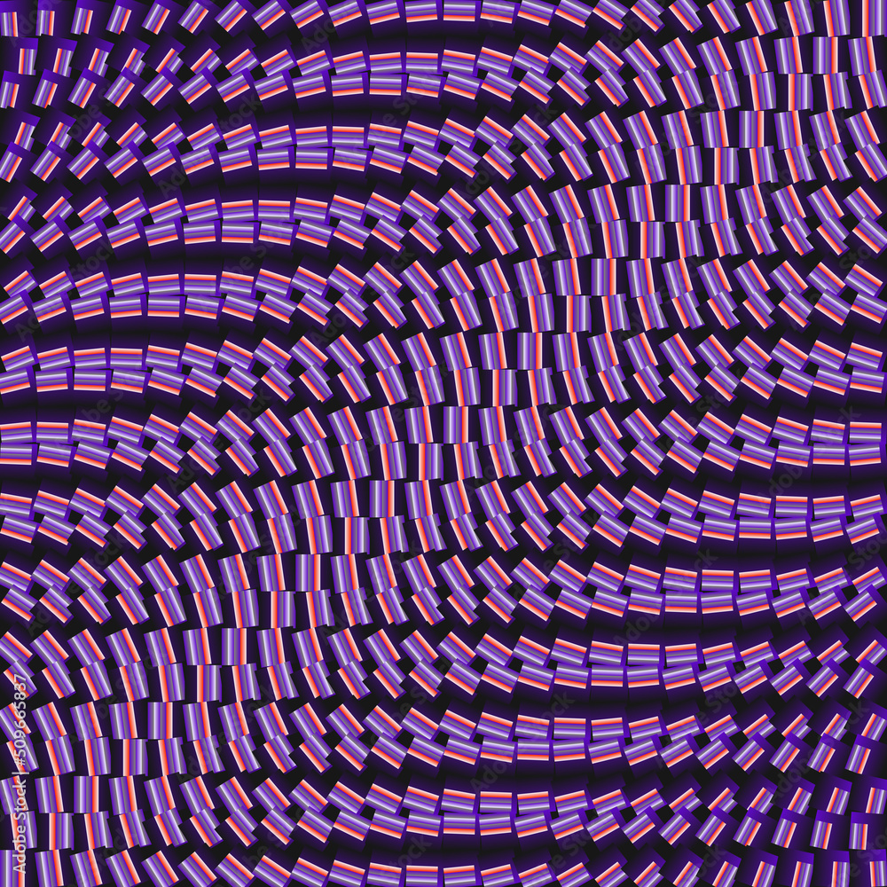 Poster abstract minimalist vector graphics with digital transition effect inspired by brutalist style