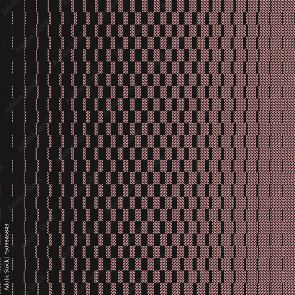 Aufkleber abstract minimalist vector graphics with digital transition effect inspired by brutalist style