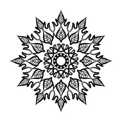 Circular pattern mandala art decoration elements