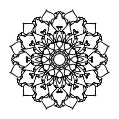 Circular pattern mandala art decoration elements