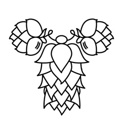 Szyszki chmielu, chmiel  -ilustracja wektorowa