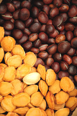 Two various seeds, beans and other things.