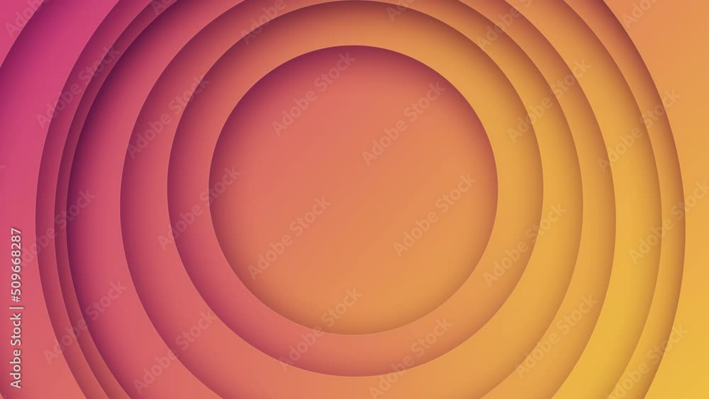 Poster abstract gradient circles geometric seamless looped animation background. 3d shapes, banner. copy sp