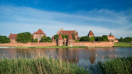 Fototapeta na wymiar The Castle of the Teutonic Order in Malbork panorama view