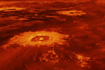 Surface of Venus. Elements of this image furnished by NASA © Artsiom P