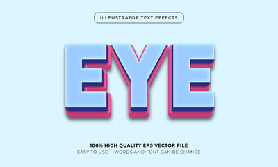 eye text effect