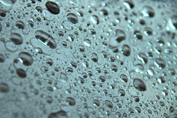 water drops on glass