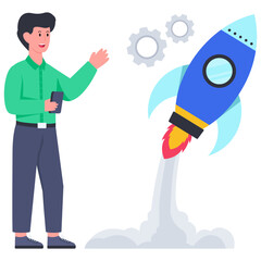 Vector design of business launch