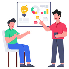 Premium download illustration of business presentation