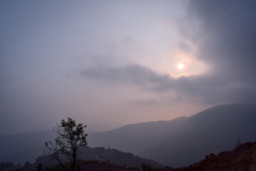 sunrise over the mountains