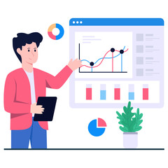 Premium download illustration of business presentation