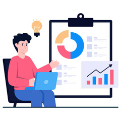 Premium download illustration of business presentation