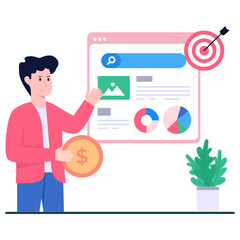 Premium download illustration of business presentation