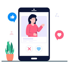 Trendy vector design of communication