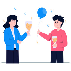 An editable design illustration of cheers