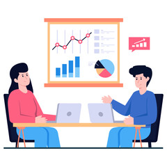 Unique design illustration of business presentation