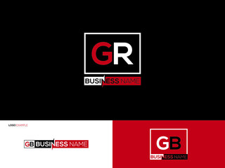 Minimalist GR Logo Icon, Letter Gr rg Logo Image Design For Your New Business