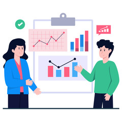 Unique design illustration of business presentation