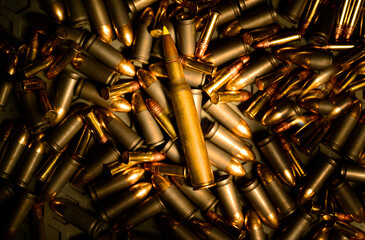 For many months, ammunition has been hard to find, even at gun shops and hunting stores.  - obrazy, fototapety, plakaty