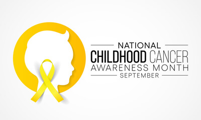 Childhood Cancer awareness month (CCAM) is observed every year in September to recognize the children and families affected by cancers. Vector illustration